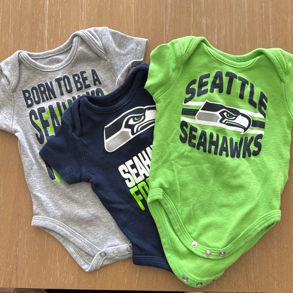 Seahawks Fan Baby Onesies